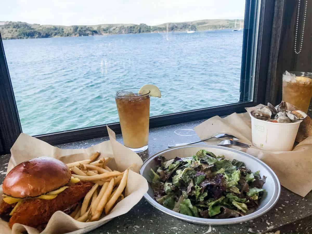 Hot fish sandwich at Tonys Seafood