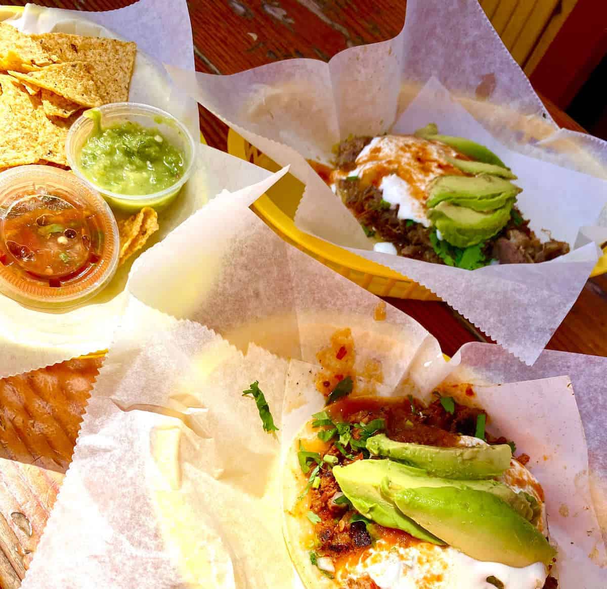 Super tacos at Taqueria Cancun