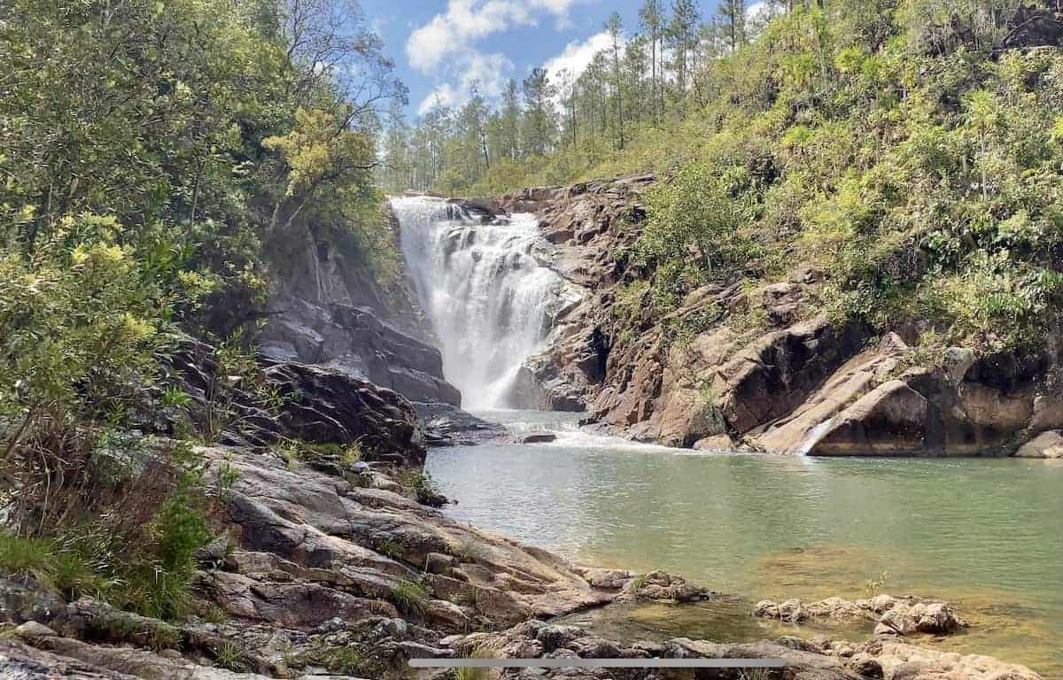 Big Rock Falls in the Mountain Pine Ridge Forest Reserve in Belize 