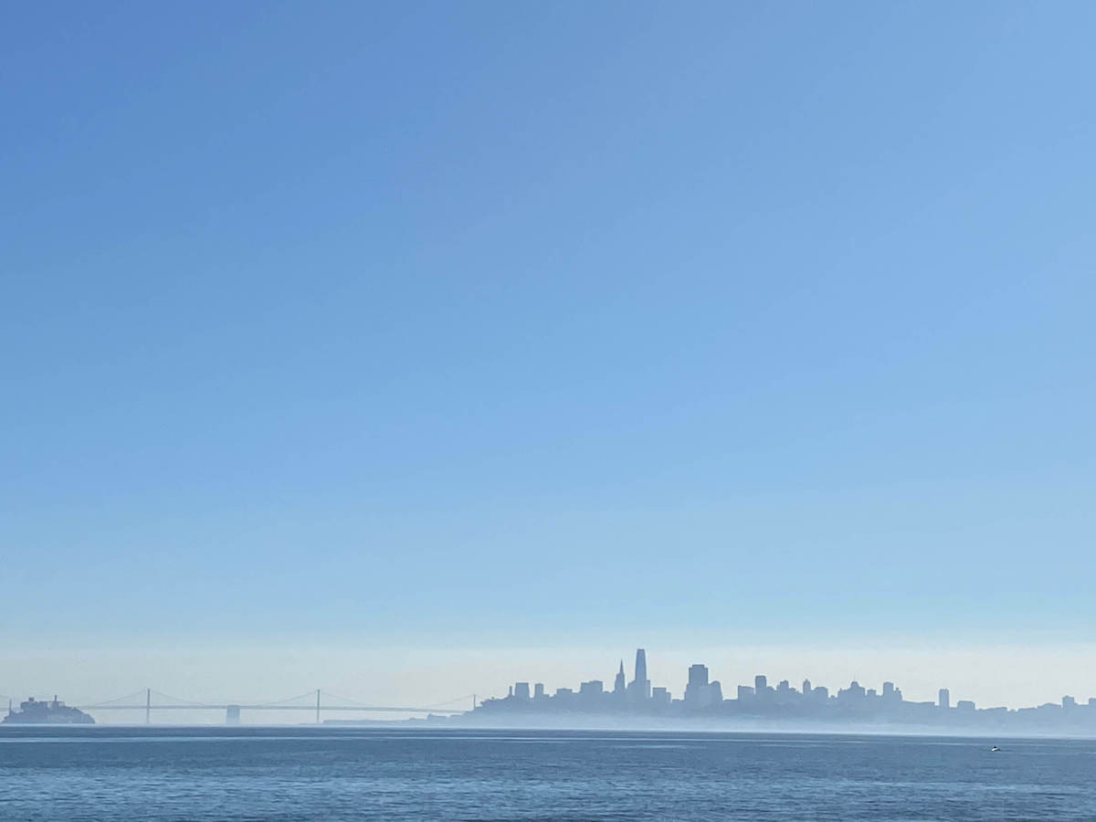 View of San Francisco skyline form Sausalito 