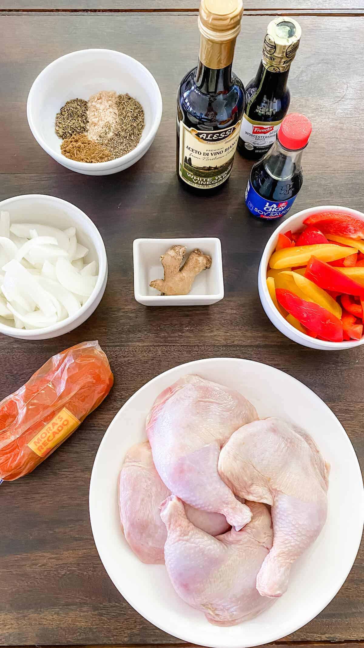 Belizean stewed chicken ingredients