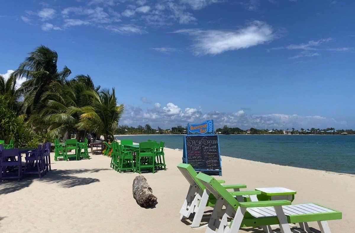 Placencia beach in Belize. 