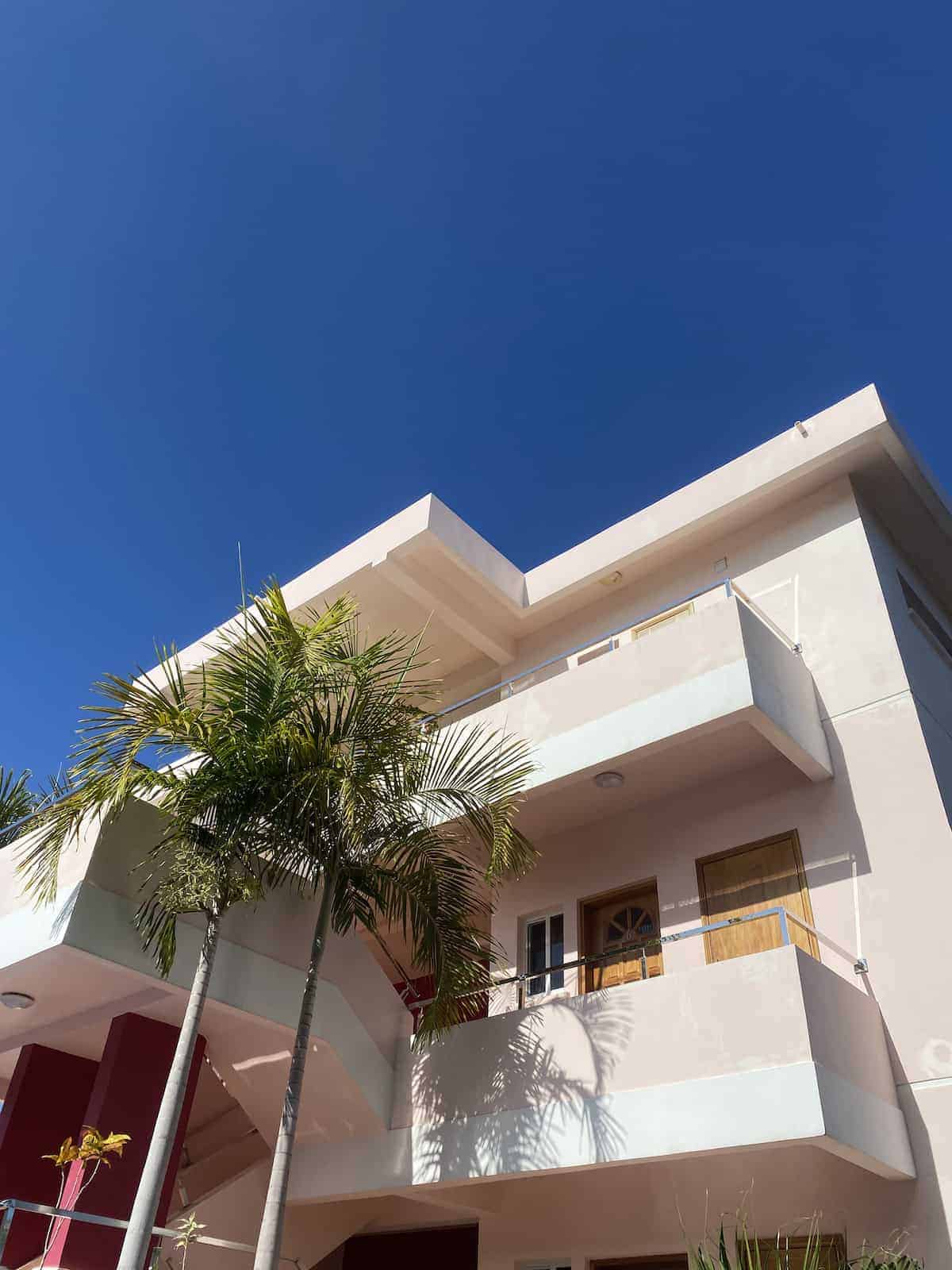 A house with trees in the background