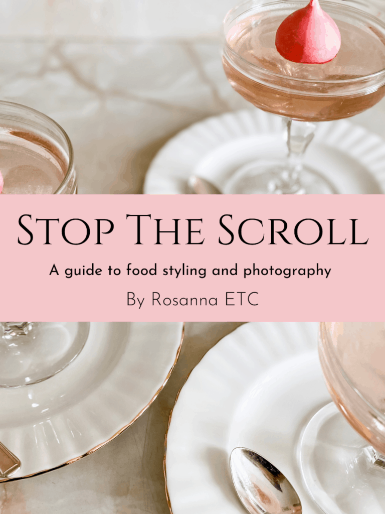 Stop the Scroll ebook on styling food and photography 