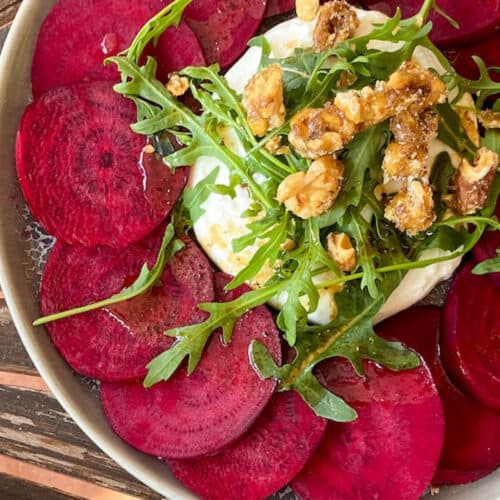 Beetroot Carpaccio With Whipped Goat Cheese Rosanna ETC