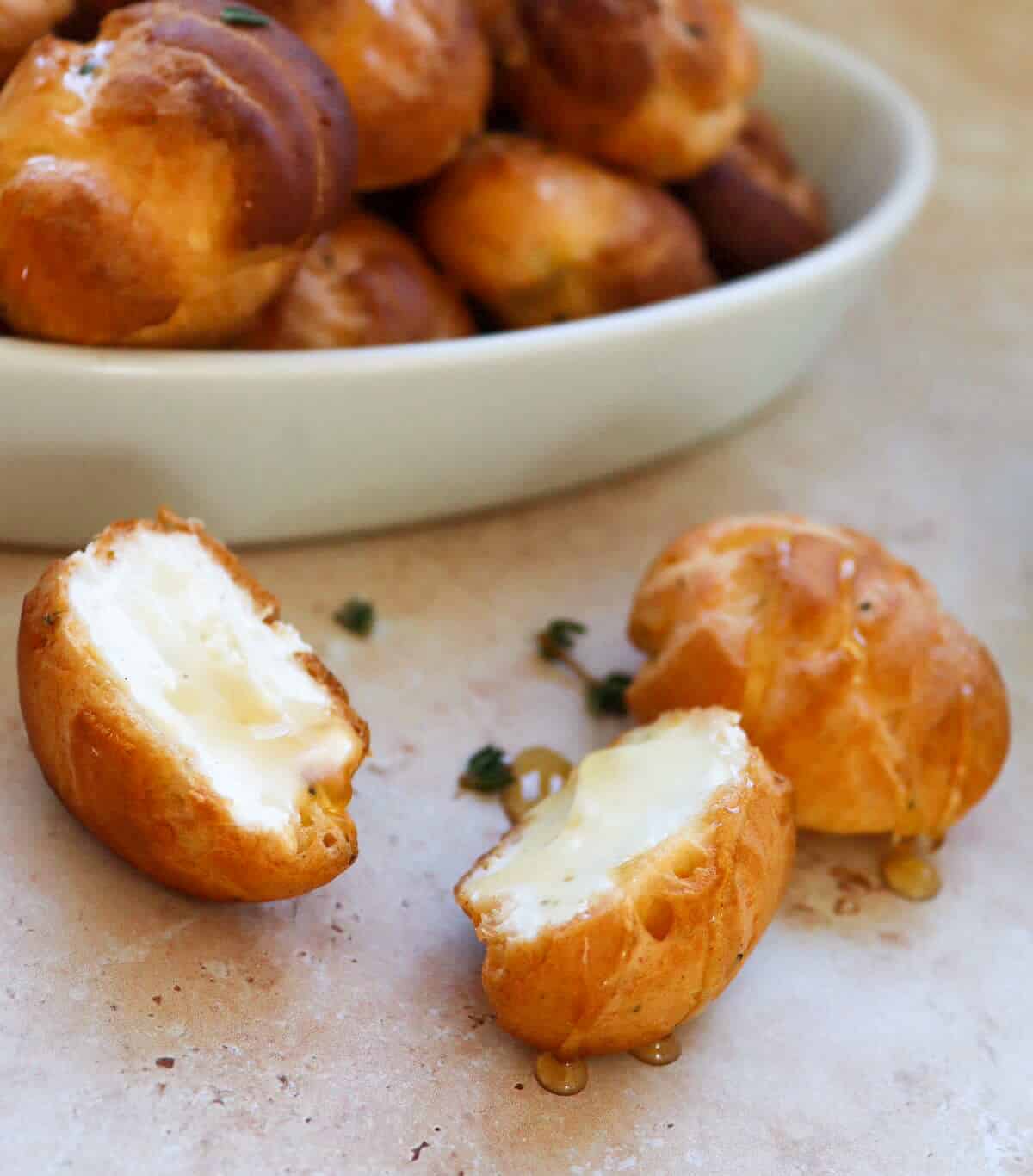 Savory Profiteroles With Creamy Goat Cheese - Rosanna ETC