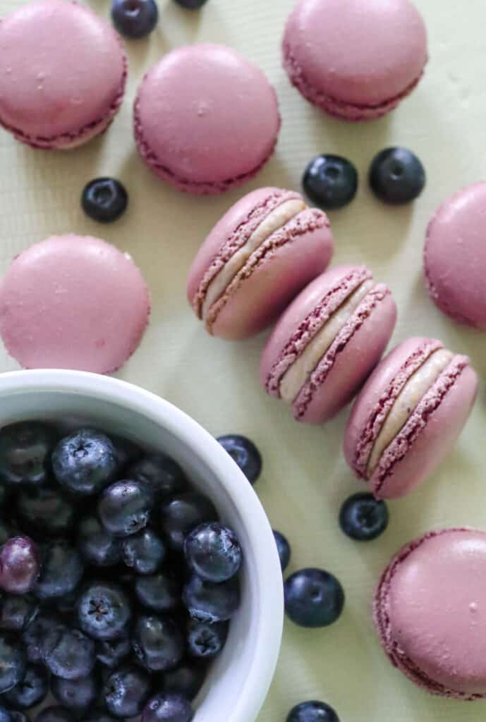 Blueberry Cheesecake Macarons - Rosanna ETC
