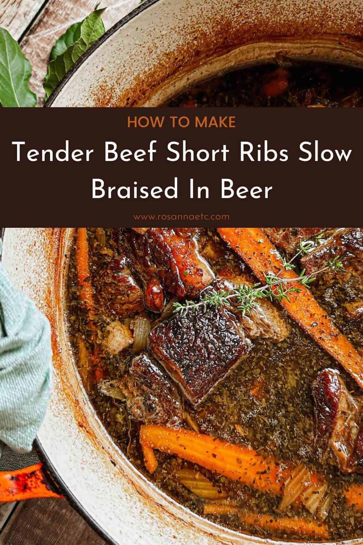 Tender Slow Cooked Beef Short Ribs Braised In Beer Rosanna ETC