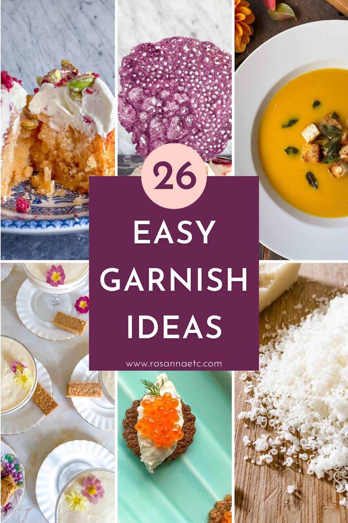 Easy Garnish Ideas for Food.