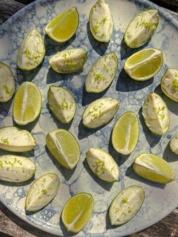 Lime Ice Cream Wedges on a platter.